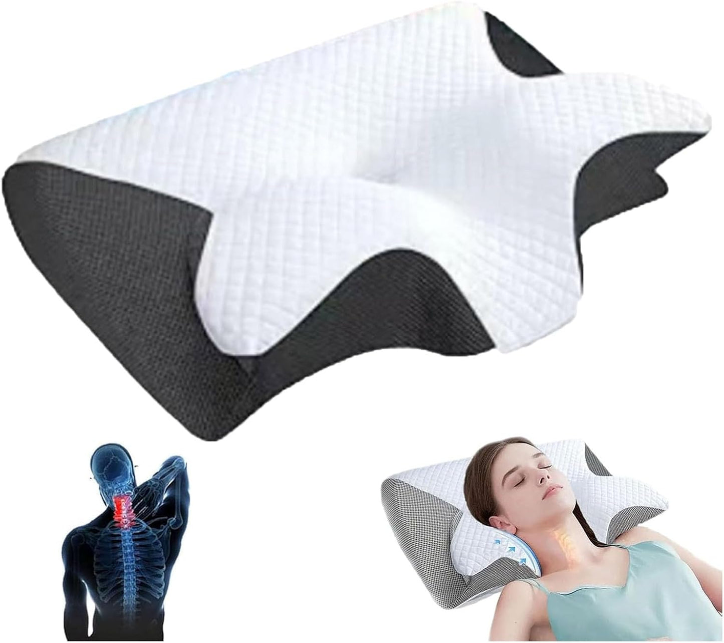 Cervical Pillow for Neck Pain Relief and Shoulder - Contour Memory Foam Pillows - Orthopedic Bed Pillow - Ergonomic Neck Support for Side Back Stomach Sleepers